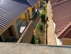 an overhead view of an alley between two buildings at Wayekha Hotels in Kasungu