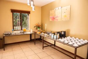 a room with a counter with cups on it at EvaZion in Grande Rivière Sud Est