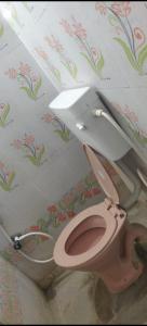 a bathroom with a pink toilet in a room at HOTEL SEA ROCk in Belagula