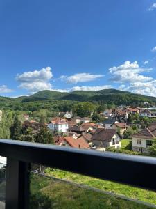 a view of a town from the balcony of a house at Veles in Banja Koviljača