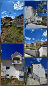 a collage of four pictures of a house at Fort Vista in Knin