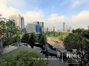 a view of the city from the top of a building at Prime Silom in Bangkok