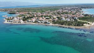 an aerial view of a small island in the water at Kuca za odmor Maestral in Privlaka +4 photos