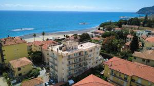 an aerial view of a city and the ocean at Casavacanze Internazionale in Diano Marina