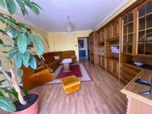 a living room with a couch and a table at Apartment Gyenesdias 3 in Gyenesdiás