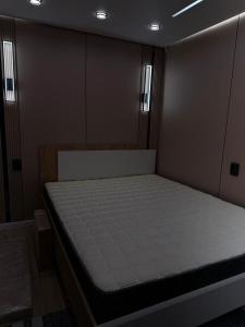 a bedroom with a bed in a room at Квартира на Толе би in Taraz