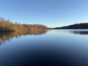 a view of a lake with trees in the background at Boende nära sjö i Gyltige Simlångsdalen in Simlångsdalen +8 photos