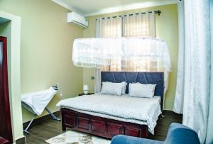 a bedroom with a bed with a canopy at Nadyapartment in Dodoma