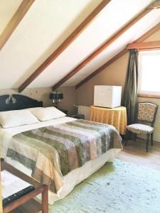 Cama ou camas em um quarto em Eco Hostal Offenbacher-Hof
