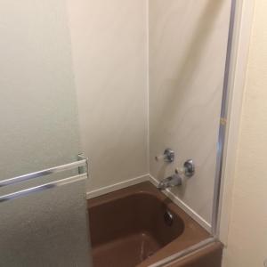 a bathroom with a sink and a shower at Crown Lodge Motel in Oakland