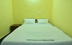 a large white bed with two pillows in a room at Chouhan Hotel in Katihār