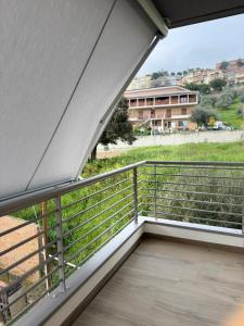 a balcony with a view of a building at La Fenice in Citta' Sant'Angelo