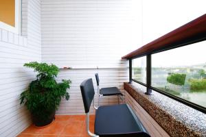 Rõdu või terrass majutusasutuses Shang Shui Yun Ji B&B