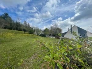 a house on a hill with a green field at Studio La Parenthèse in Chinon
