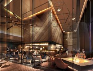 a rendering of a restaurant with people sitting at tables at Hotel Metropolitan Sendai East in Sendai