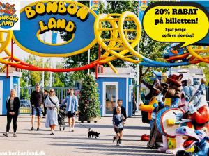 a poster for the bournemouth land amusement park at 5 person holiday park in Bogense in Bogense