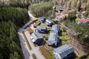 an aerial view of a group of houses at City & Forest Relax Room with Private Sauna & Garden in Espoo