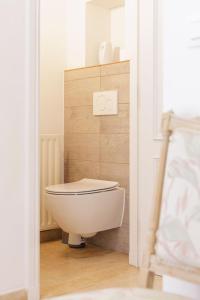 a bathroom with a white toilet in a room at Het Kastanjehuis in Orlitain +62 photos