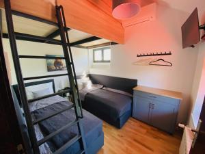 a room with a bunk bed and a ladder at Villa Colapis in Ozalj +20 photos