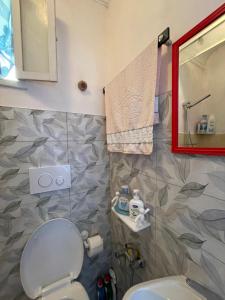a bathroom with a toilet and a sink at Rifugio Nel Cuore Dell'Abruzzo in Carpineto Sinello +29 photos