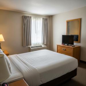 a hotel room with a large bed and a television at Hotel The Luxury F S Bliss Most Premium Rooms NearTaj Mahal !!! Best Stay In Agra in Agra