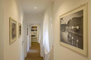 a hallway with a large picture on the wall at Al centro di Roma in Rome