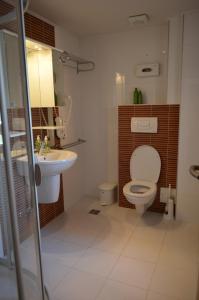 ein Badezimmer mit Toilette und Waschbecken in der Unterkunft Apartment 101 - Aparthotel Vucko Jahorina private host in Jahorina + 17 Fotos