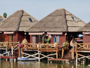 a house on a dock on the water at Domček na vode 5 in Senec