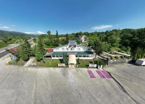 an aerial view of a large white house at İnci Otel in Duzce