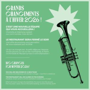 a poster for a concert of a clarinet at L'Outa Hotel Restaurant in Termignon