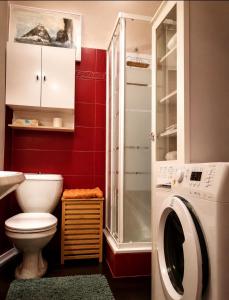 a bathroom with a toilet and a washing machine at Home for 2 few steps from center of Monte Carlo in Beausoleil +70 photos