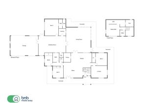 a floor plan of a house at Snowline - Ultimate Getaway, Pool, Spa & Tennis in Canobolas