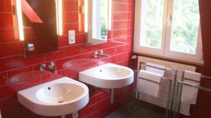 Baðherbergi á B&B Laupenring, Basel