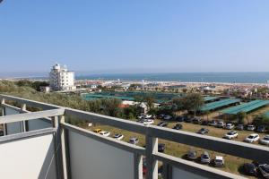 a view from a balcony of a parking lot at Appartamenti Luigi e Carla in Chioggia