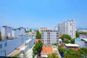 an aerial view of a city with tall buildings at Michael Hotel in Nha Trang