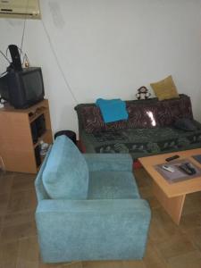 a living room with a couch and a tv at Vasin Šib in Crna Bara