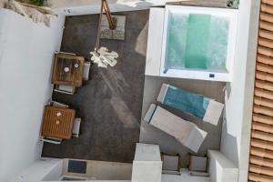 an overhead view of a bathroom in a house at Rial Collection Luxury Suite in Syracuse