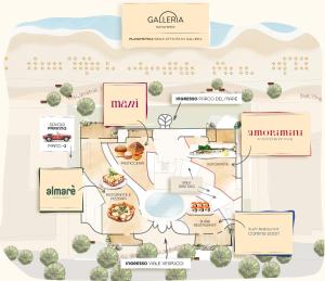 a site plan of a restaurant at Savoia Hotel Rimini in Rimini