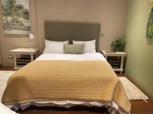 a bedroom with a large bed with two tables at Classic Home in Franschhoek in Franschhoek +15 photos