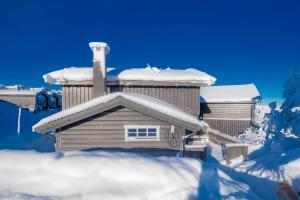 a house covered in snow with a chimney at Trysilfjellet Nord 1111B in Trysil