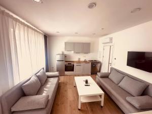 a living room with a couch and a table at TWINS Apartments in Bregvija