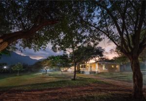 a house in the middle of a field with a tree at The Wild Forest Resorts in Masinagudi