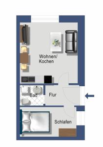a floor plan of a house with aether at Schleiblick App 2 in Rabenkirchen-Faulück