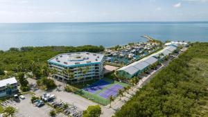 an aerial view of a resort with a tennis court at 305 Kawama Tower in Key Largo