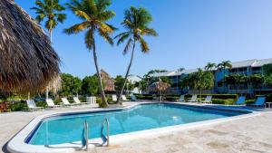 a swimming pool with palm trees in a resort at 305 Kawama Tower in Key Largo