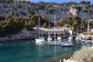 a group of boats are docked in a harbor at Cassis Lodges in Cassis +12 photos
