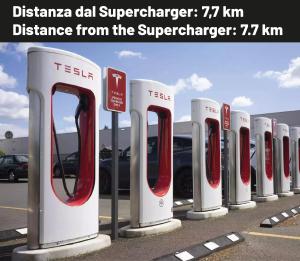 a row of white and red gas stations in a parking lot at Malpensa Stay Express Self check-in in Gallarate