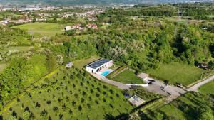 an aerial view of a house in a field at Dream House Banja Luka in Banja Luka