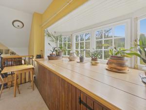 a large room with a counter with potted plants on it at The Archway Suite in Peebles