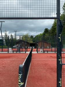 a tennis net on a tennis court at Albergo Centrale in San Ginesio